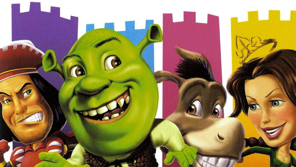Colorful Shrek Wallpaper with Beloved Characters - Playful Background