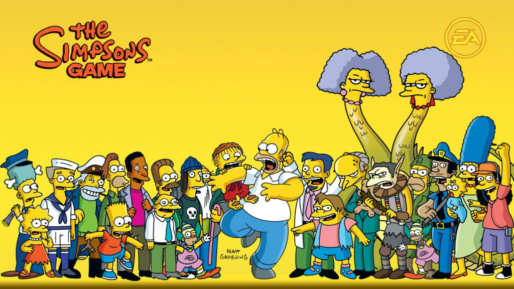 Vibrant Simpsons Game Wallpaper: Iconic Characters & Playful Design