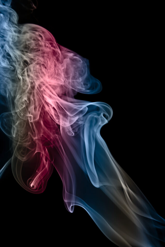 Vivid Smoke Clouds Wallpaper: Ethereal Dark Background Art