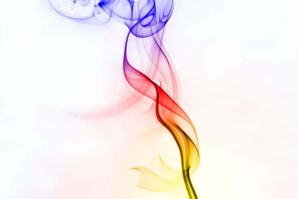 Colorful Smoke Swirls Wallpaper: Ethereal Vibes on Minimalist Background