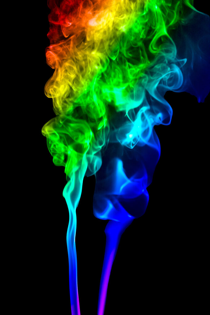 Colorful Smoke Wallpaper: Mesmerizing Swirls on Dark Background