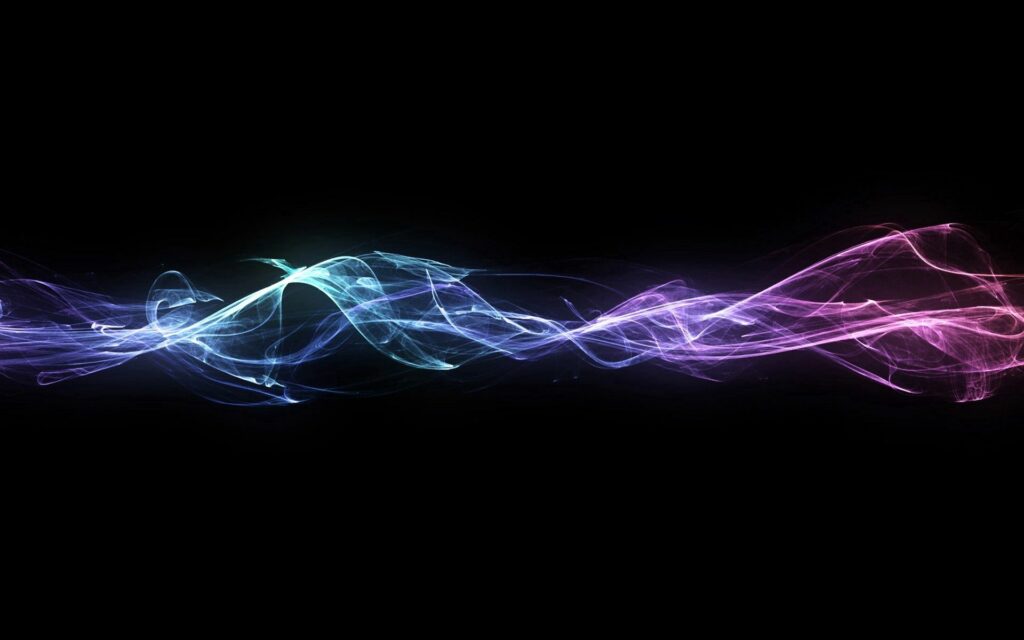 Stunning Colorful Smoke Waveform Wallpaper on Black Background