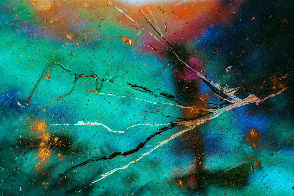 Colorful Spots of Paint Blur: Abstract Glass Abstraction - 4K Wallpaper Background