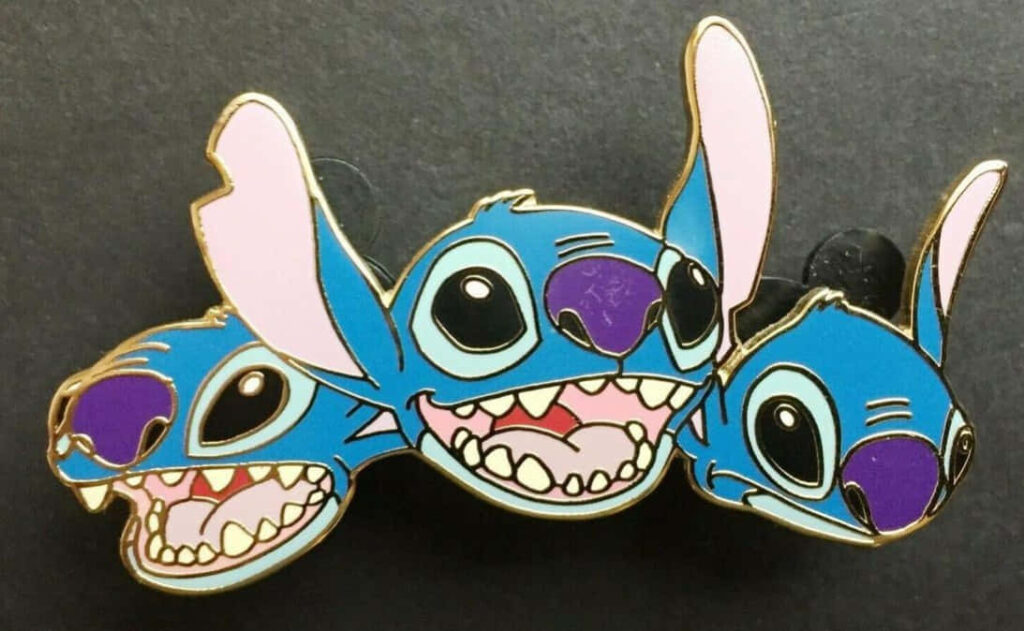 Vibrant Stitch Wallpaper: Playful Disney Character with Cheerful Expressions