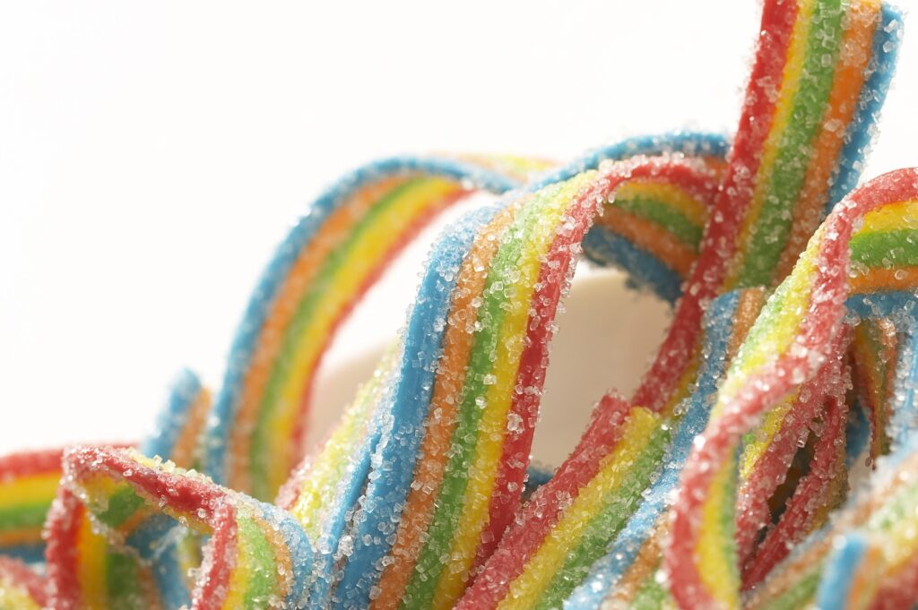 Colorful Sugar-Coated Ribbon Marmalade Wallpaper Background