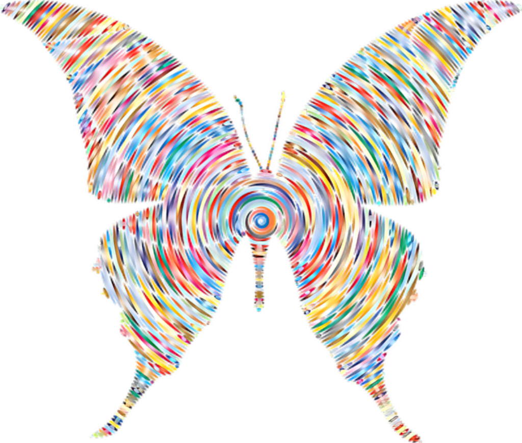 Colorful Swirl Pattern Butterfly - Versatile Transparent Wallpaper
