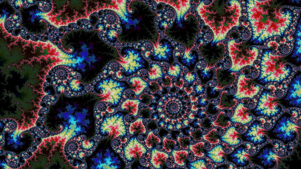 Kaleidoscopic Dreams: A Colorful and Trippy Fractal HD Wallpaper Background Photo