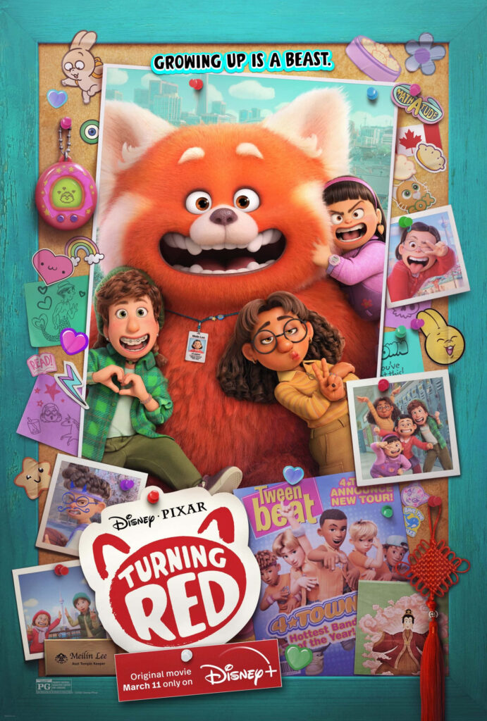 Vibrant Turning Red Wallpaper: Mei, Friends & Colorful Memories