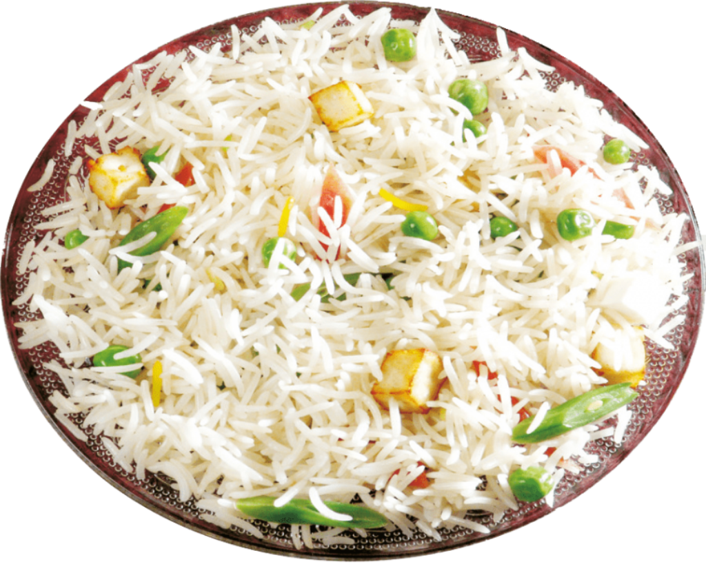 Colorful Vegetable Fried Rice with Paneer & Peas - Culinary Wallpaper