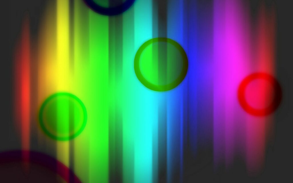 Vibrant Vertical Line Wallpaper with Colorful Translucent Circles
