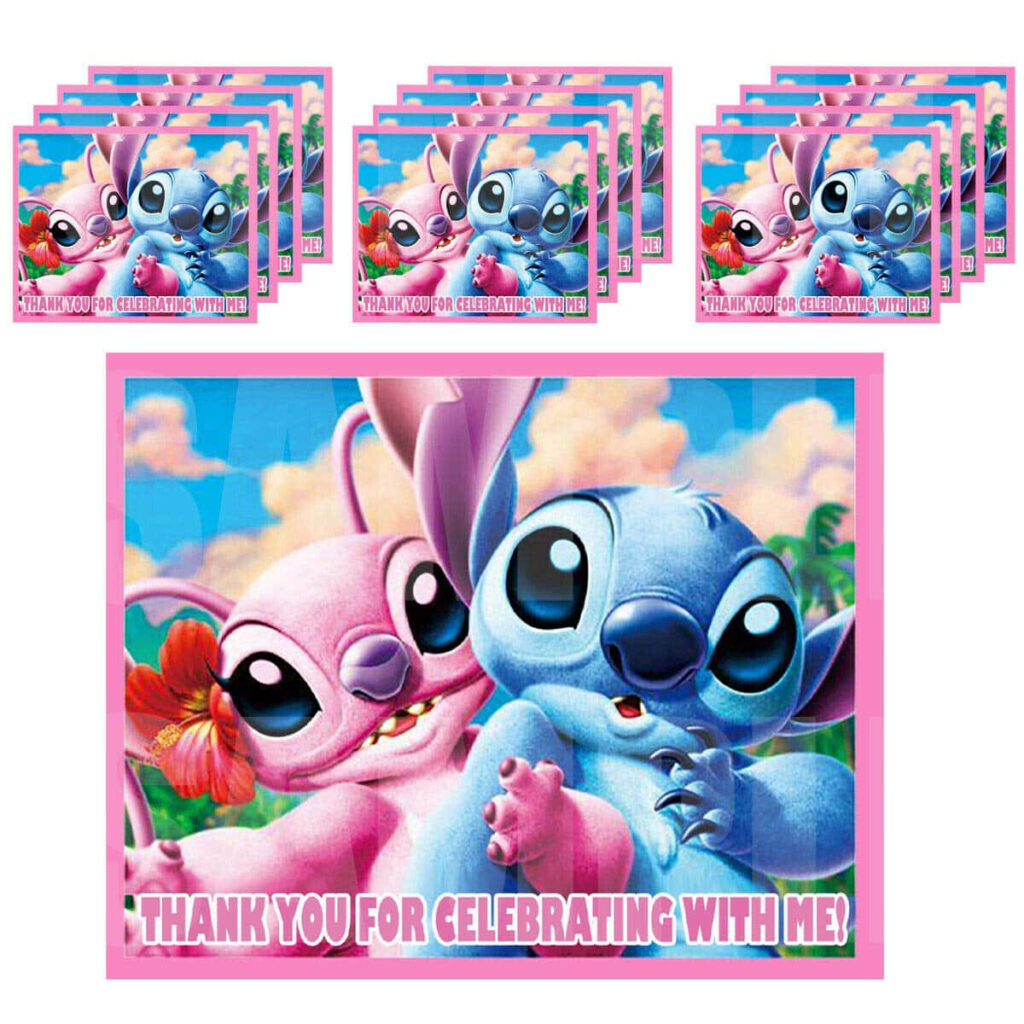 Cheerful Animated Characters in Tropical Wallpaper: Thank You!