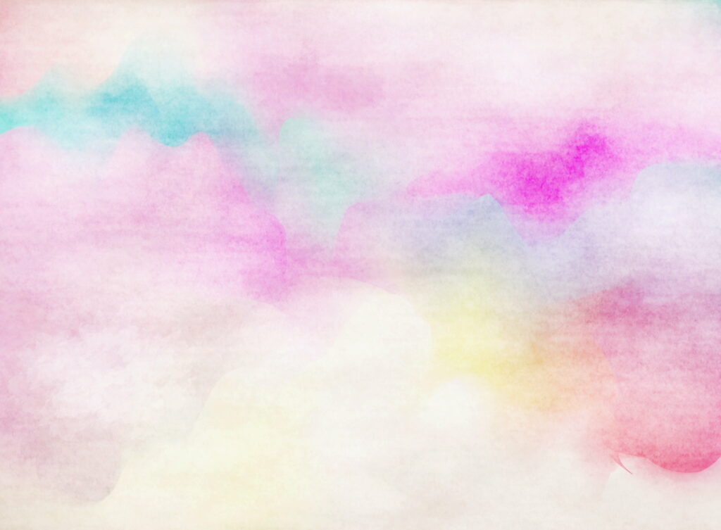 Watercolor paper texture wallpaper with soft pink teal yellow abstract dreamy background
