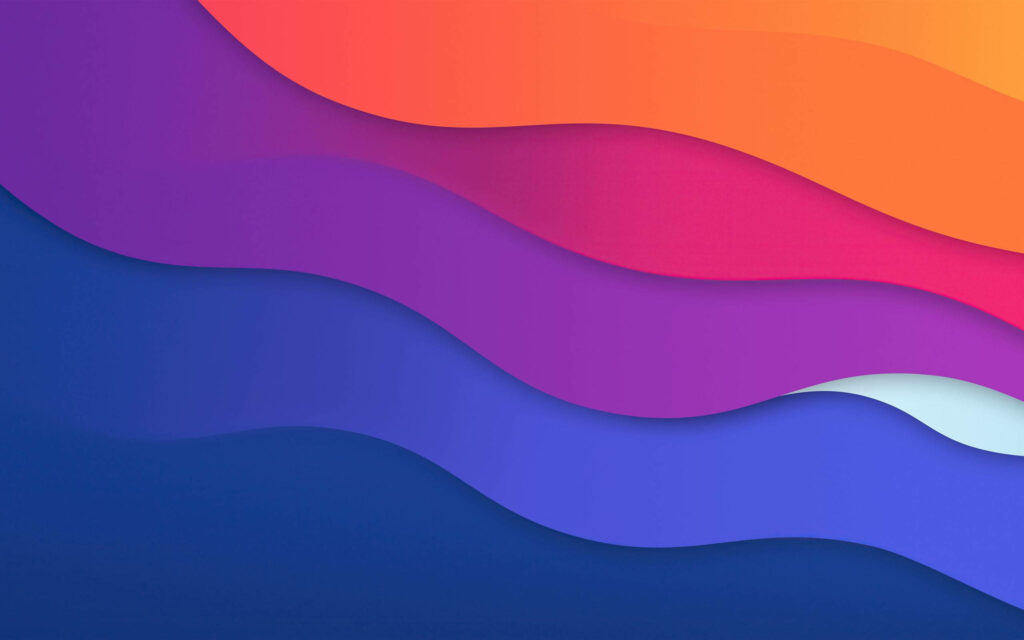 Vibrant Color Wave: A Cute and Simple MacBook Pro Wallpaper Art