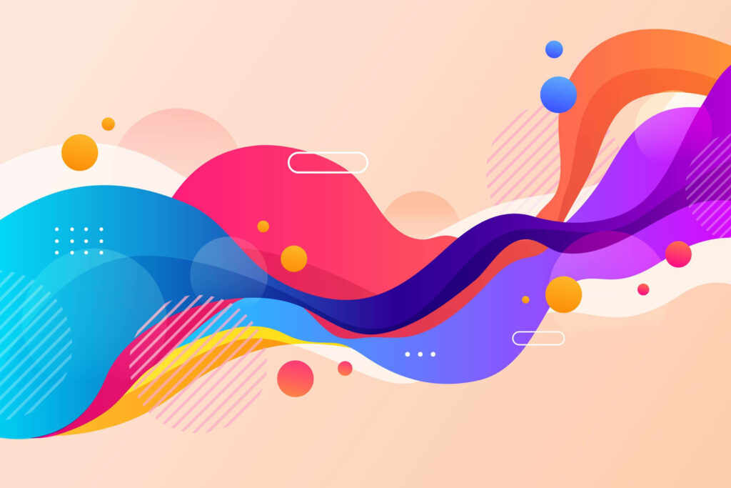 Vibrant Colorful Abstract: Creamy Background with Whimsical Bubble-like Circles Wallpaper