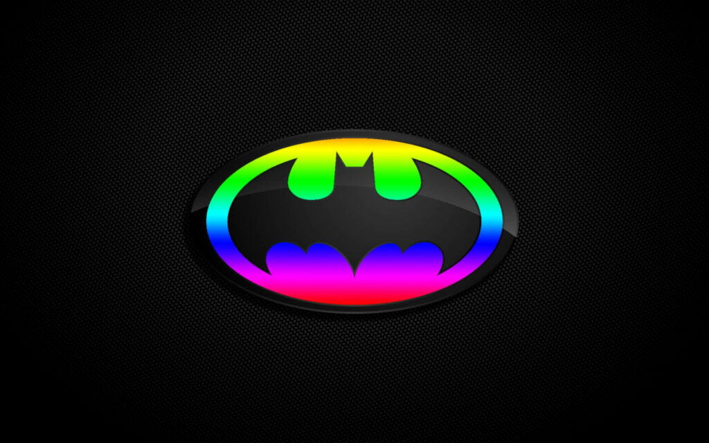 Rainbow Bat: A Vibrant LGBT Twist on the Classic Batman Logo Wallpaper