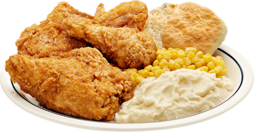 Comforting Fried Chicken Meal Wallpaper: Mashed Potatoes & Corn