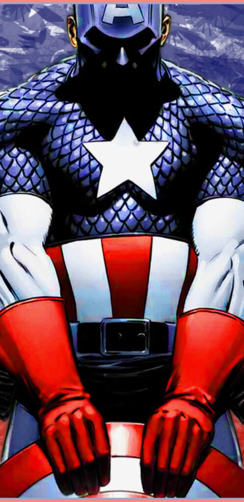 Unyielding Guardian: Captain America's Determined Stance Wallpaper