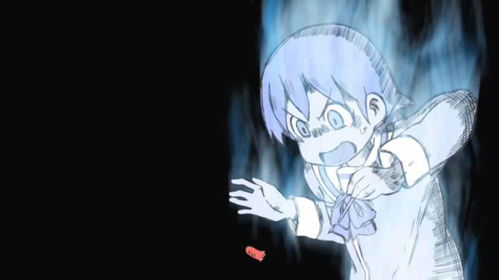 Yuuko Aioi Sketch Wallpaper: Comical *Nichijou* Anime Art