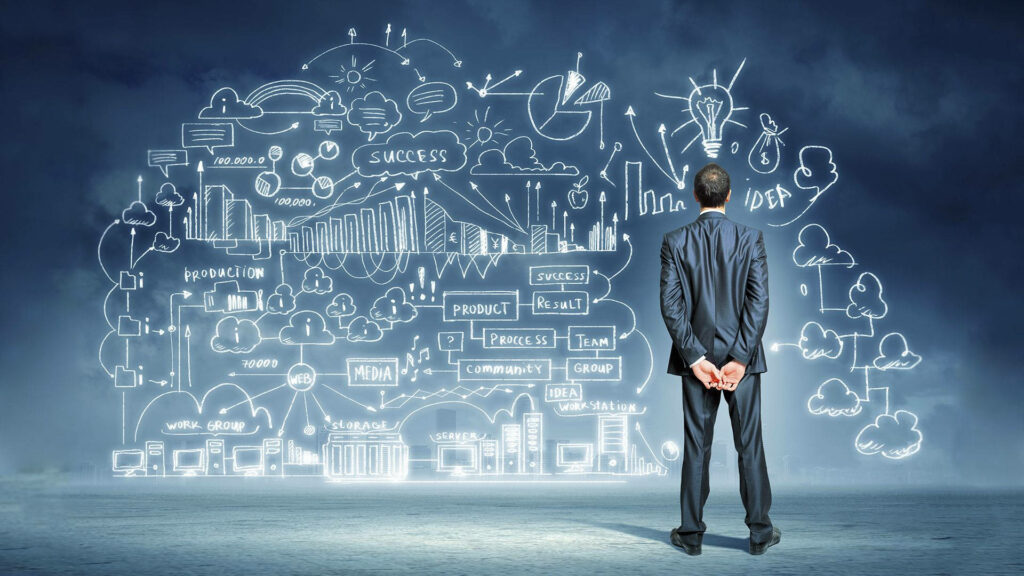 Success in IT: Conceptual Diagram Wallpaper of Innovation & Strategy