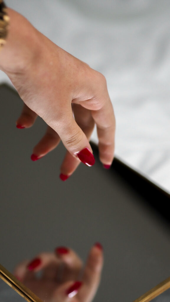 Express Yourself with Dazzling Red Nails: A Confidence-Boosting Manicure Wallpaper