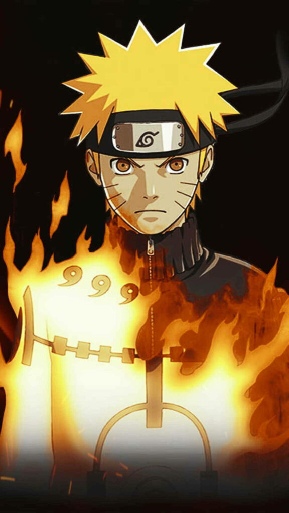 Tenacious Tears: Naruto Uzumaki's Melancholic Journey in Kyuubi Mode Wallpaper