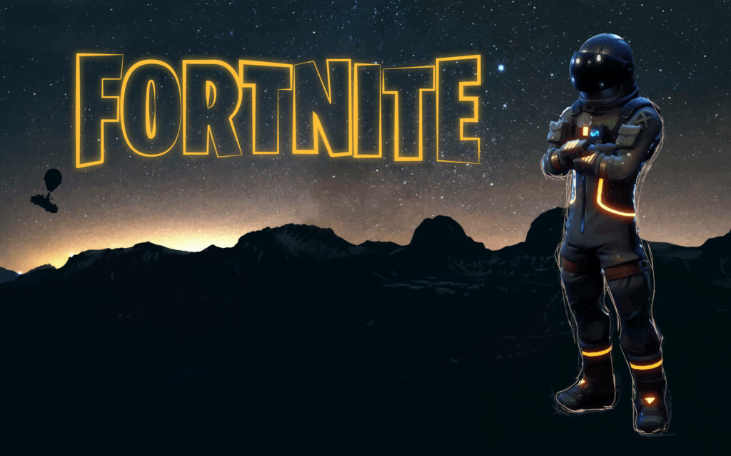 Exploring New Frontiers: The Futuristic Dark Voyager Skin Embraces the Exotic Terrain of an Alien World in Fortnite Battle Royale's Cosmic Adventure Wallpaper