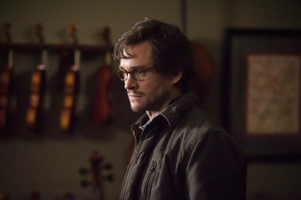 Will Graham Contemplative Wallpaper: Profiler with Violins Background