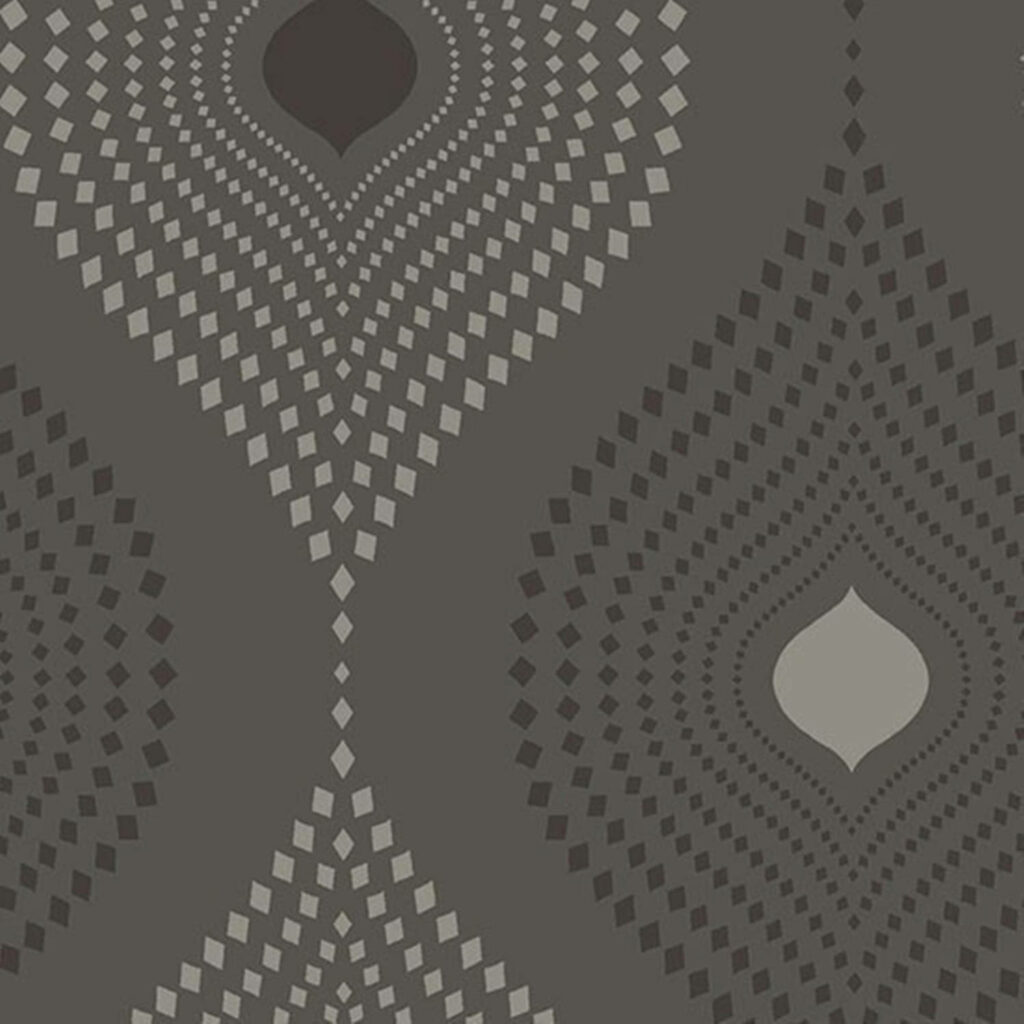 Geometric Diamond Wallpaper: Modern Black and Gray Design