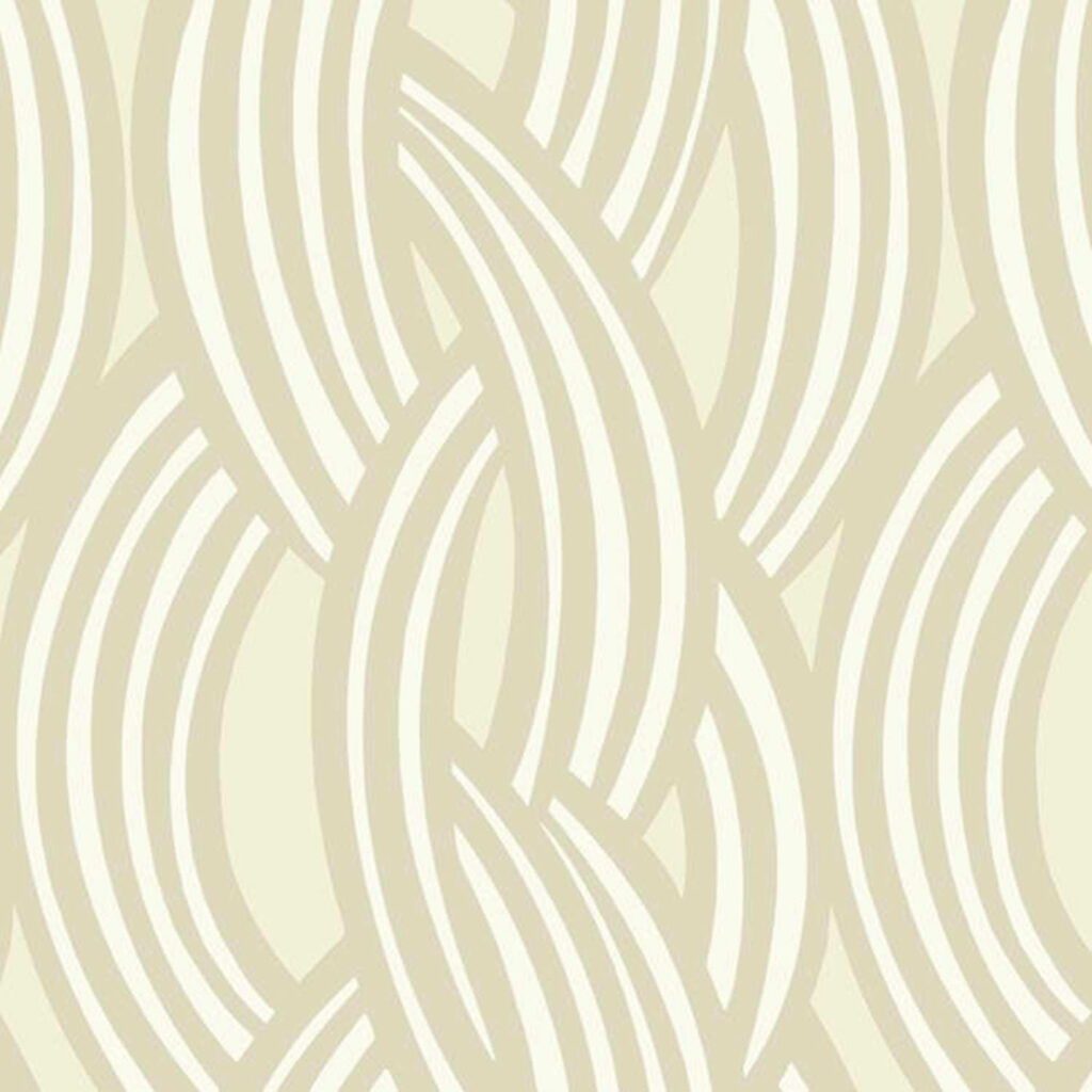 Modern Wave-Like Striped Wallpaper in Soft Neutral Tones