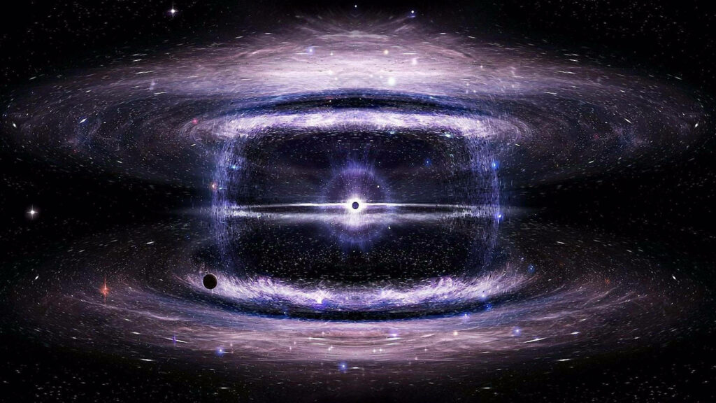 Radiance Unleashed: The Luminous Veil Enveloping a Massive Black Hole Wallpaper