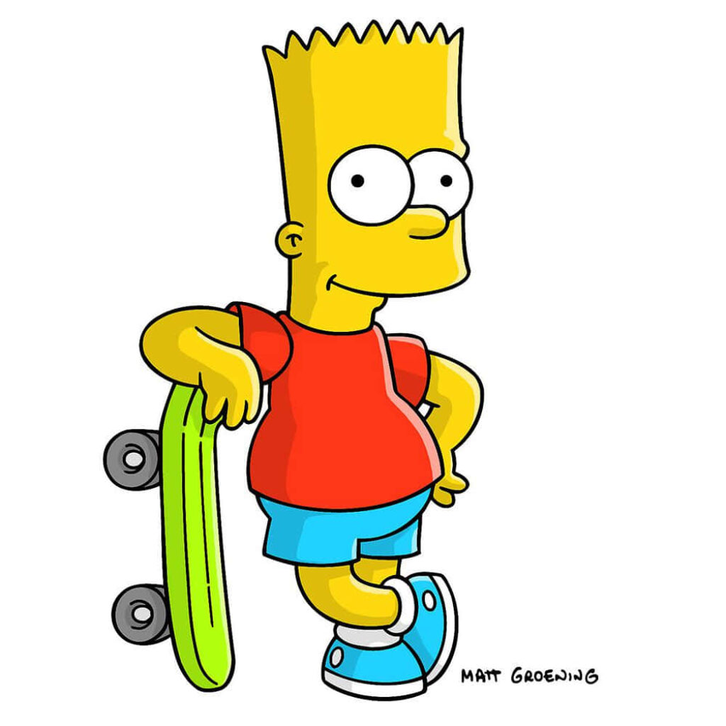 Cool Bart Simpson Skateboard Wallpaper Background for Fans
