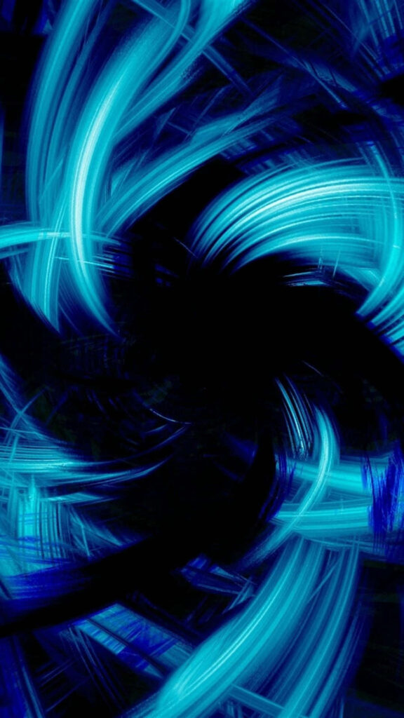 Cool Blue Abstract Wallpaper for iPhone - Vibrant Swirling Design