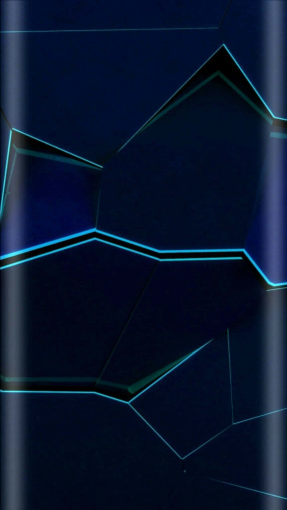 Cool Blue Abstract Wallpaper for iPhone: Modern Ideogram Design