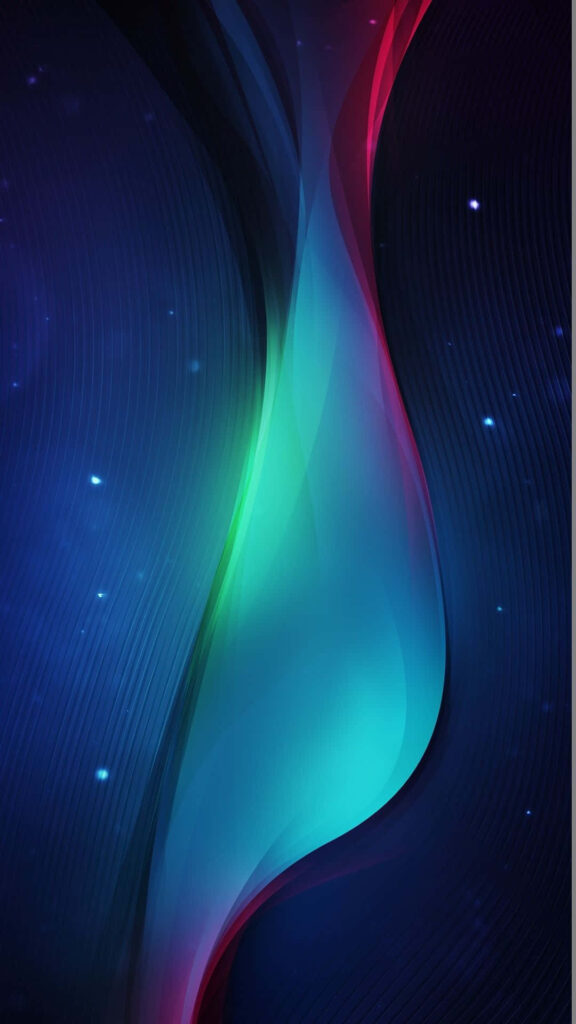 Cool Blue Abstract Wallpaper with Fluid Shapes & Vibrant Highlights