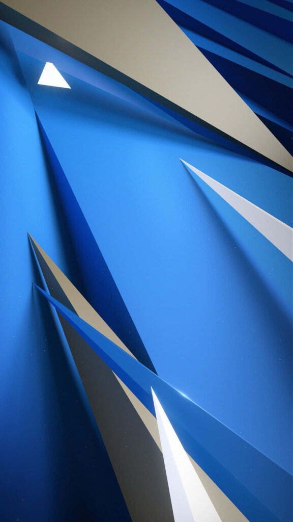 Cool Blue & Silver Abstract iPhone Wallpaper - Modern Design Background