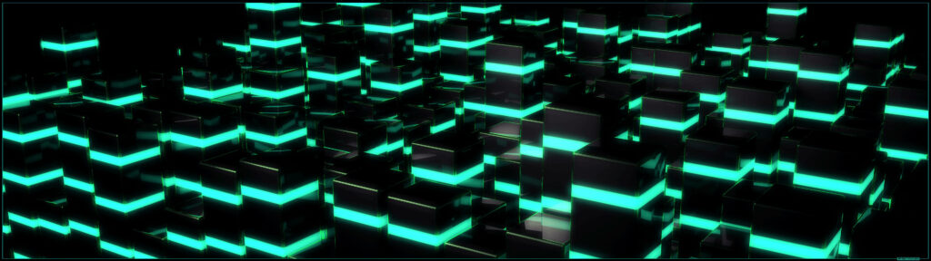 Turquoise Brilliance: Ultra-Wide Neon Abstract Art Wallpaper in 3840X1080 size