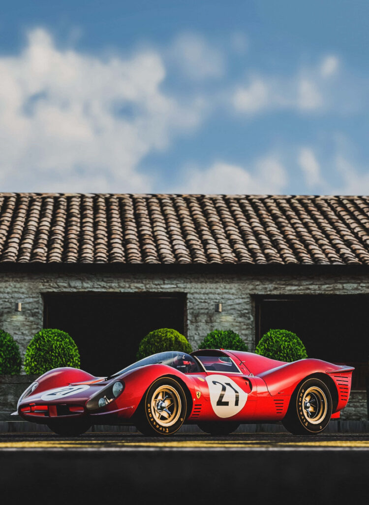 Classic Elegance: Ferrari 330 Sports Car Embraces its Iconic Design with a Stunning Golden Touch Wallpaper