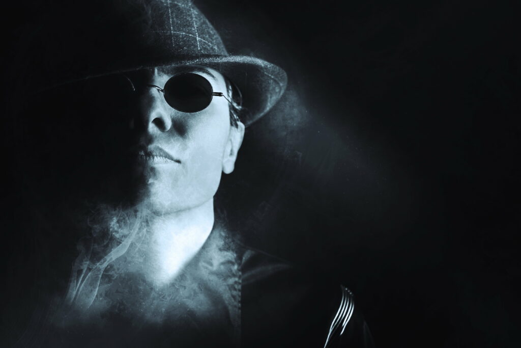Cool Gangster Don: Urban Wallpaper of a Man in a Round Hat with Smoke and Sunglasses