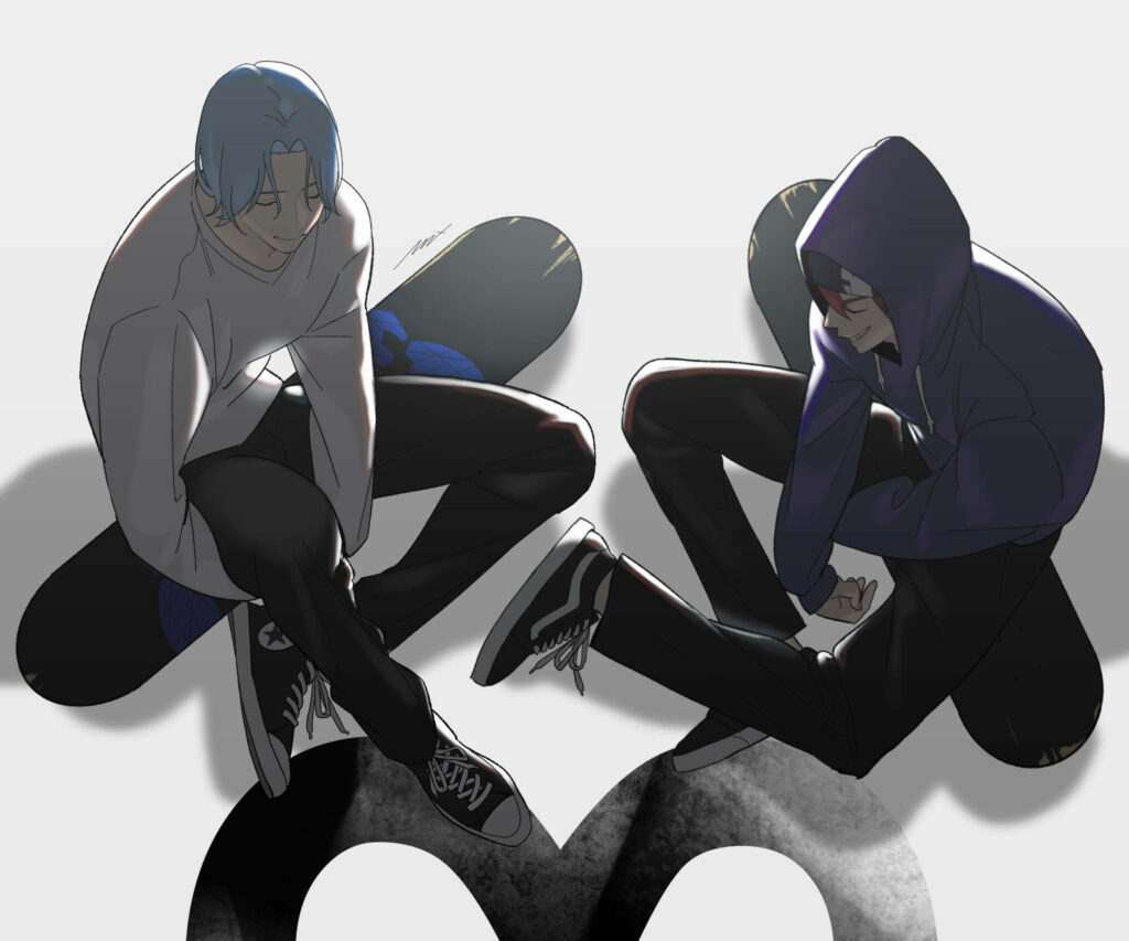 Dynamic Sk8 The Infinity Wallpaper: Cool Characters Relaxing