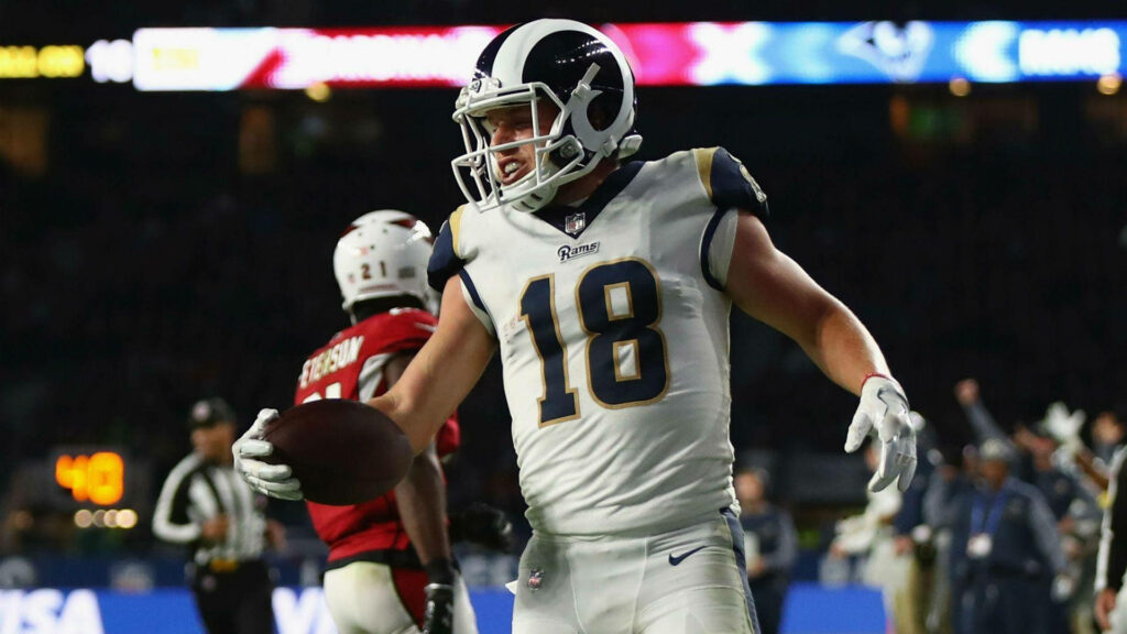 Cooper Kupp LA Rams in action NFL game dynamic sports photography football wallpaper background