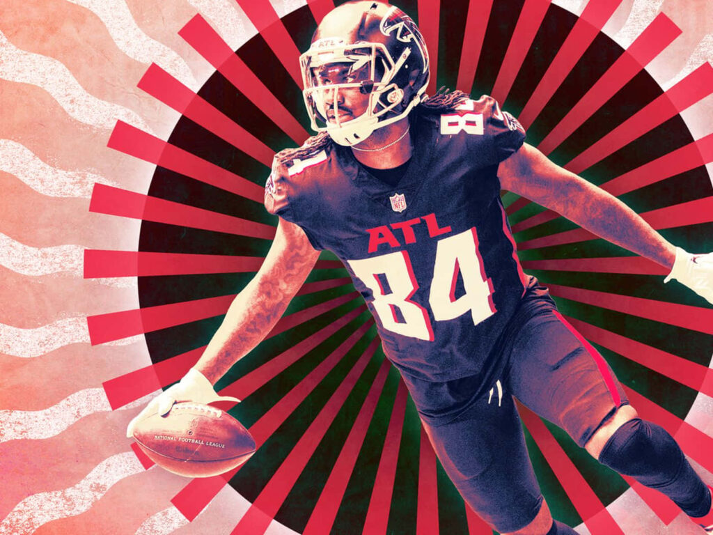 Cordarrelle Patterson Atlanta Falcons dynamic wallpaper bold red black tones energetic patterns