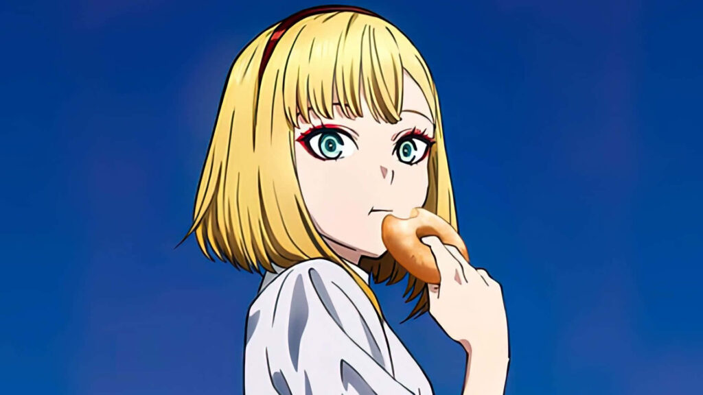 Cosette from *Takt Op. Destiny* Enjoying a Bagel - Vibrant Wallpaper
