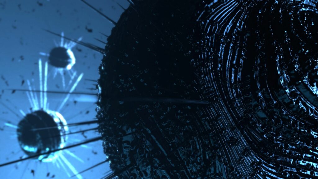 Cosmic Abstract Wallpaper: Dark Texture & Light Blue Highlights