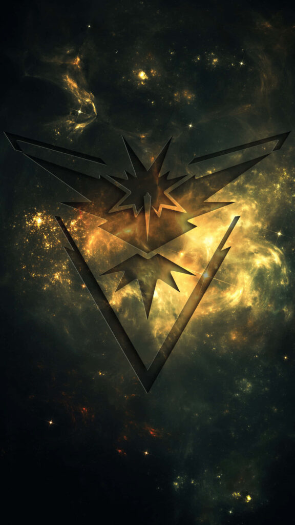 Cosmic Adventure Wallpaper: Glowing Emblem for Trainers