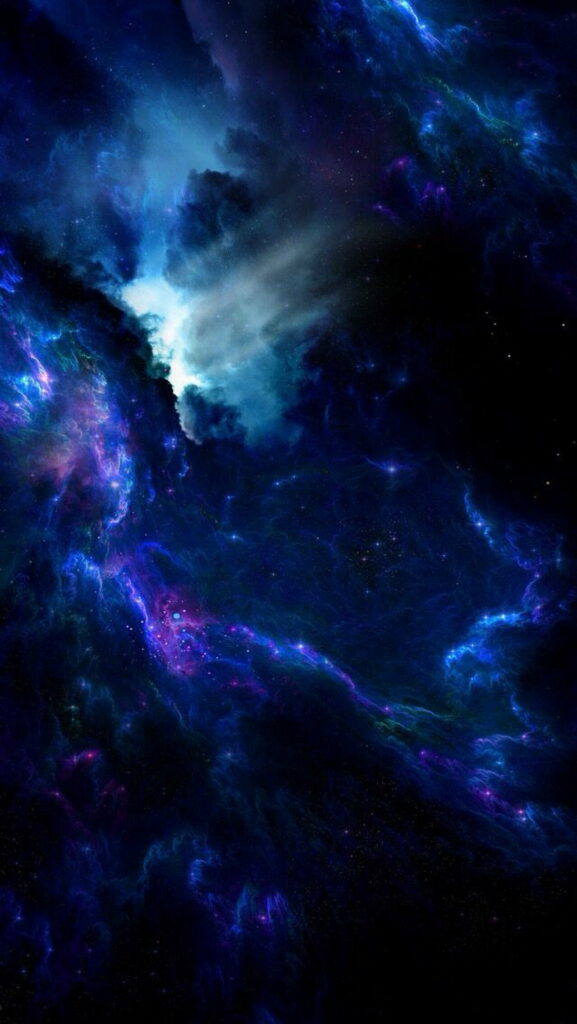Celestial Blue & Purple Nebula HD Phone Wallpaper - Cosmic Beauty