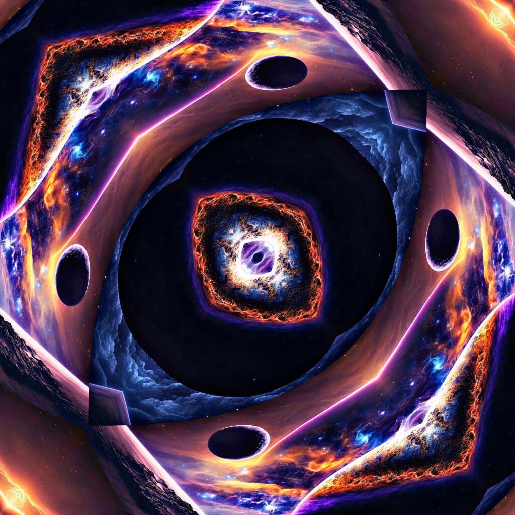 Cosmic Fractal Wallpaper: Stunning 3456x3456 Abstract Background