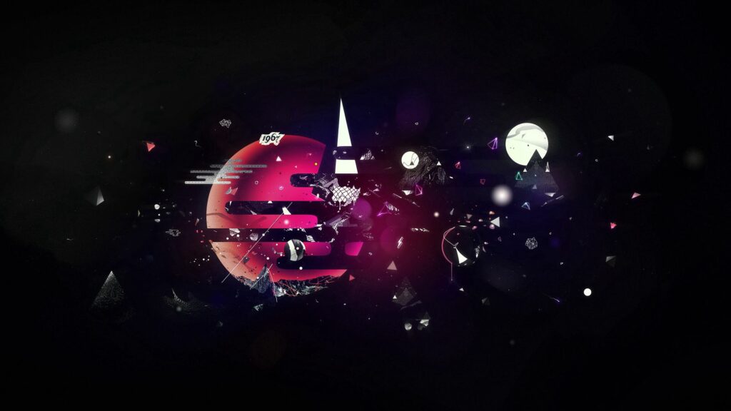 Abstract Planet Wallpaper: Dynamic Cosmic Geometric Design 1920x1080