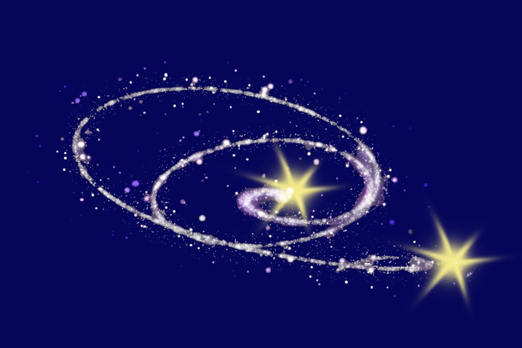 Stunning Cosmic Glitter Wallpaper - Deep Blue Starry Background