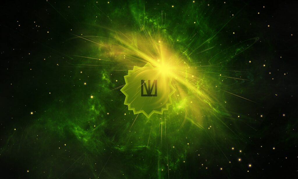 Stunning Green Nebula Wallpaper with Radiant Light & Stars
