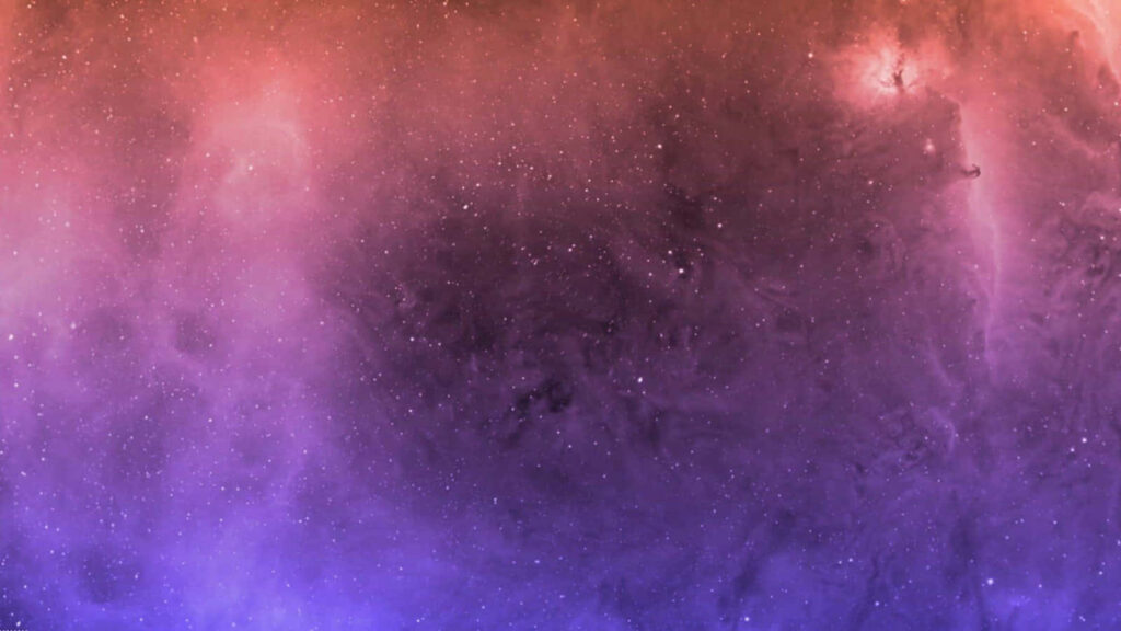 Animated cosmic wallpaper featuring vibrant purples, blues, oranges, stars, and a dreamy nebula in a celestial journey.